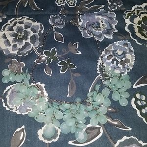 Green necklace and earrings